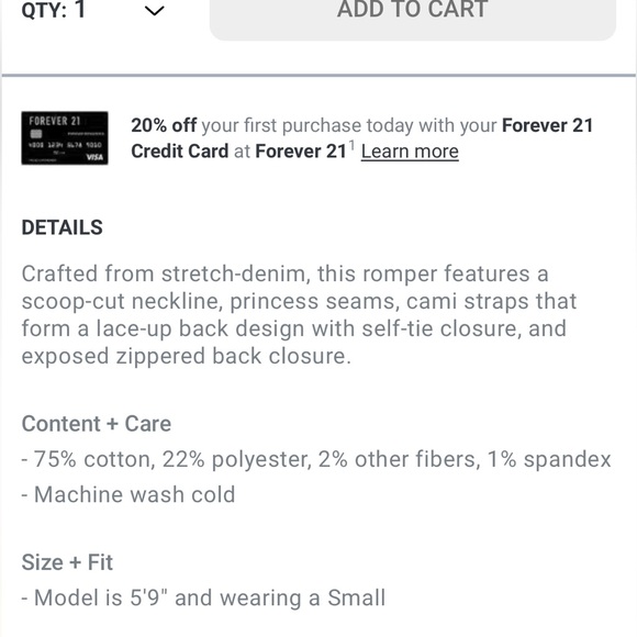 Forever 21 Lace-Up Cami Denim Romper - Picture 9 of 9